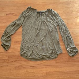 WHBM olive top, size M